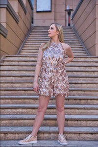 Rose Gold Sequin Romper